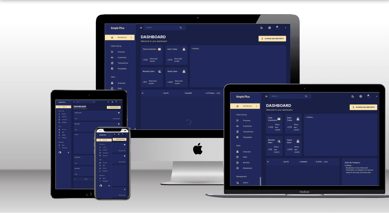 MERN Stack Admin Dashboard with Material UI and Recharts